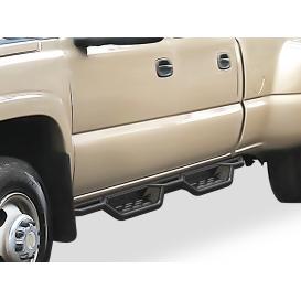 2001-2006 Chevrolet Silverado APS Round Tube Drop Style Black Nerf Bars
