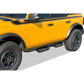 Round Tube Drop Style Door-to-Door Black Nerf Bars