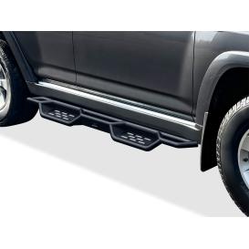 Round Tube Drop Style Door-to-Door Black Nerf Bars