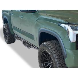 Round Tube Drop Style Door-to-Door Black Nerf Bars