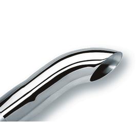   Borla Polished Stainless Steel Round Turndown Single Outlet Exhaust Tip (3" Inlet, 3" Tip Size, 9" Length)