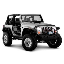 2007-2018 Jeep Wrangler Bushwacker Trail Armor Matte Black Hood and Tailgate Protector