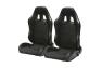 Cipher Auto CPA1007 Wide Version/Black Premium Leatherette With Carbon Fabric Patch Racing Seats - Cipher Auto CPA1007PBKWV