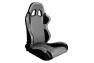Cipher Auto CPA1011 Black/Gray Full Carbon Fiber PU Racing Seats - Pair - Cipher Auto CPA1011CFBKGY