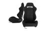 Cipher Auto CPA1013 Black Cloth Racing Seats - Cipher Auto CPA1013FBK