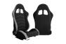 Cipher Auto CPA1018 Black and Gray Cloth Racing Seats - Cipher Auto CPA1018FGYBK