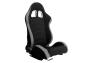 Cipher Auto CPA1018 Black and Gray Cloth Racing Seats - Cipher Auto CPA1018FGYBK