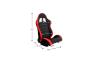 Cipher Auto CPA1018 Black and Red Cloth Racing Seats - Cipher Auto CPA1018FRDBK