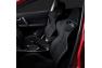 Cipher Auto CPA1019 Black Cloth With Microsuede Inserts And Gray Stitching Universal Racing Seats - Cipher Auto CPA1019FSDBK-G