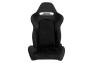 Cipher Auto CPA1019 Black Cloth With Microsuede Inserts And Gray Stitching Universal Racing Seats - Cipher Auto CPA1019FSDBK-G