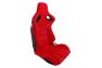 Cipher Auto CPA2009 AR-9 Revo Racing Seats All Red Suede and Fabric with Carbon Fiber Polyurethane Backing - Cipher Auto CPA2009CFSDRD