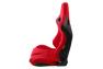 Cipher Auto CPA2009 AR-9 Revo Racing Seats All Red Suede and Fabric with Carbon Fiber Polyurethane Backing - Cipher Auto CPA2009CFSDRD