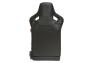Cipher Auto CPA2009RS Black Leatherette Carbon Fiber With Red Stitching Racing Seats - Cipher Auto CPA2009RS-PCFBK-R