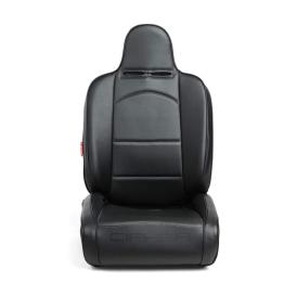Cipher Auto CPA3002 Black Leatherette / Carbon Fiber PU W/Black Piping Universal Reclineable Suspension / Jeep Seats