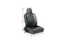 Cipher Auto CPA3002 Black Leatherette / Carbon Fiber PU W/Black Piping Universal Reclineable Suspension / Jeep Seats - Cipher Auto CPA3002PBK