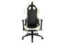 Cipher Auto CPA5001 Series All Black & White PU Leatherette Office Racing Seat - Cipher Auto CPA5001PBKWH
