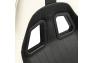 Cipher Auto CPA5001 Series All Black & White PU Leatherette Office Racing Seat - Cipher Auto CPA5001PBKWH