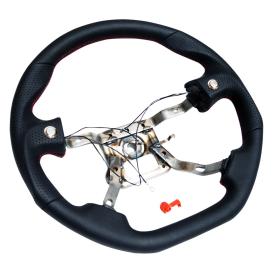  1990-1997 Mazda Miata Cipher Auto Leatherette Steering Wheel With Red Wine (Magenta) Stitching