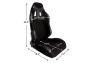 Cipher Auto CPA1007 Wide Version/Black Premium Leatherette With Carbon Fabric Patch Racing Seats - Cipher Auto CPA1007PBKWV