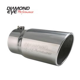 Diamond Eye Performance TIP 4in-5inX12in BOLT-ON ROLLED ANGLE 15-DEGREE ANGLE CUT: EMBOSSED DIAMOND EYE