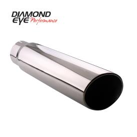 Diamond Eye Performance TIP 5inX6inX18in BOLT-ON ROLLED-ANGLE 15-DEGREE ANGLE CUT 15-DEGREE ANGLE CUT