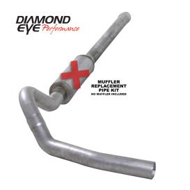 Diamond Eye Performance KIT 4in CB SGL MFLR RPLCMENT PIPE AL CHEVY/GMC 6.6L 2500/3500 2006-2007.5