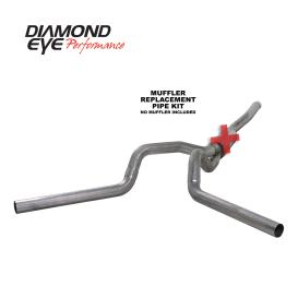 Diamond Eye Performance KIT 4in CB MFLR RPLCMENT PIPE DUAL SS: 2006-2007.5 CHEVY/GMC 6.6L 2500/3500