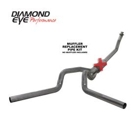 Diamond Eye Performance KIT 4in TB MFLR RPLCMENT PIPE DUAL SS: 94-02 DODGE CUMMINS 5.9L