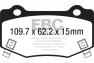 EBC Redstuff Ceramic Low Dust Rear Brake Pads - EBC DP33023C