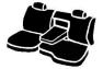 Fia Leatherlite Simulated Leather Custom Fit Gray/Black Rear Seat Cover - Fia SL62-21 GRAY