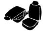 Fia Wrangler Saddle Blanket Custom Fit Solid Black Front Seat Covers - Fia TRS47-39 BLACK