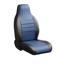   Fia Leatherlite Simulated Leather Universal Fit Blue/Black Front Seat Covers