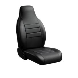 Fia Leatherlite Simulated Leather Universal Fit Black Front Bucket Seat Covers