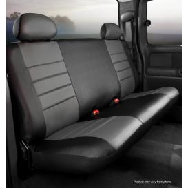 Fia Leatherlite Simulated Leather Universal Fit Gray/Black Front Seat Covers