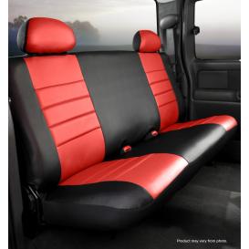 Fia Leatherlite Simulated Leather Custom Fit Red/Black Rear Seat Cover