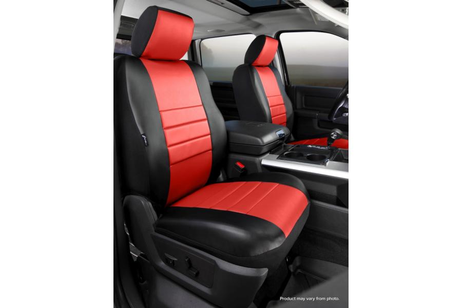 2020 Jeep Gladiator Fia Leatherlite Simulated Leather Custom Fit Red Black Front Seat Covers Sl69 75 - Jeep Gladiator Custom Seat Covers
