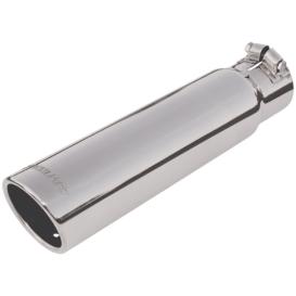 Exhaust Tip - 3.00 in. Rolled Angle Polished SS Fits 2.50 in. Tubing - clamp on