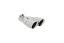 Flowmaster Exhaust Tip - 3.00 in. Dual Angle Cut Polished SS Fits 2.25 in. Tubing -Clamp on - Flowmaster 15384