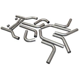 U-Fit Dual Exhaust Kit 409S - 2.50 in. - universal 16-piece pipes only