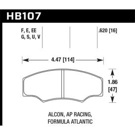 Hawk CP2361/CP3228/CP5104/CP5144 AP Racing DTC-60 Brake Pads