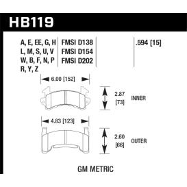 Hawk HPS Front Brake Pads