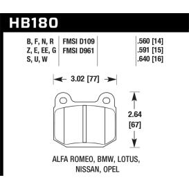  1984-1986 Alfa Romeo GTV-6 Hawk Blue 9012 Front Motorsports Brake Pads