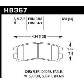 Blue 9012 Rear Motorsports Brake Pads