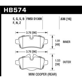 Blue 9012 Rear Motorsports Brake Pads