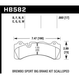 Hawk Brembo Scallped DTC-60 Race Brake Pads