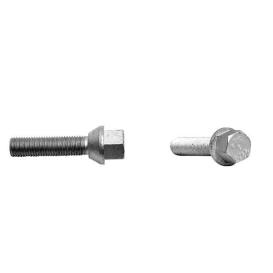 H&R Tapered (60&deg;) 45mm Thread Length Silver Wheel Lug Bolt - Each