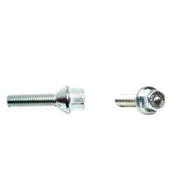 H&R Tapered (60&deg;) 35mm Thread Length Silver Wheel Lug Bolt - Each