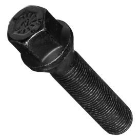 H&R Tapered (60&deg;) 50mm Thread Length Black Wheel Lug Bolt - Each