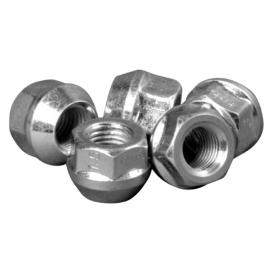 Rounded D26 Silver 19mm Lug Nut - Each