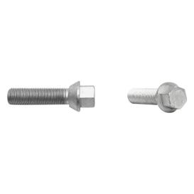 H&R Tapered (60&deg;) 25mm Thread Length Silver Wheel Lug Bolt - Each